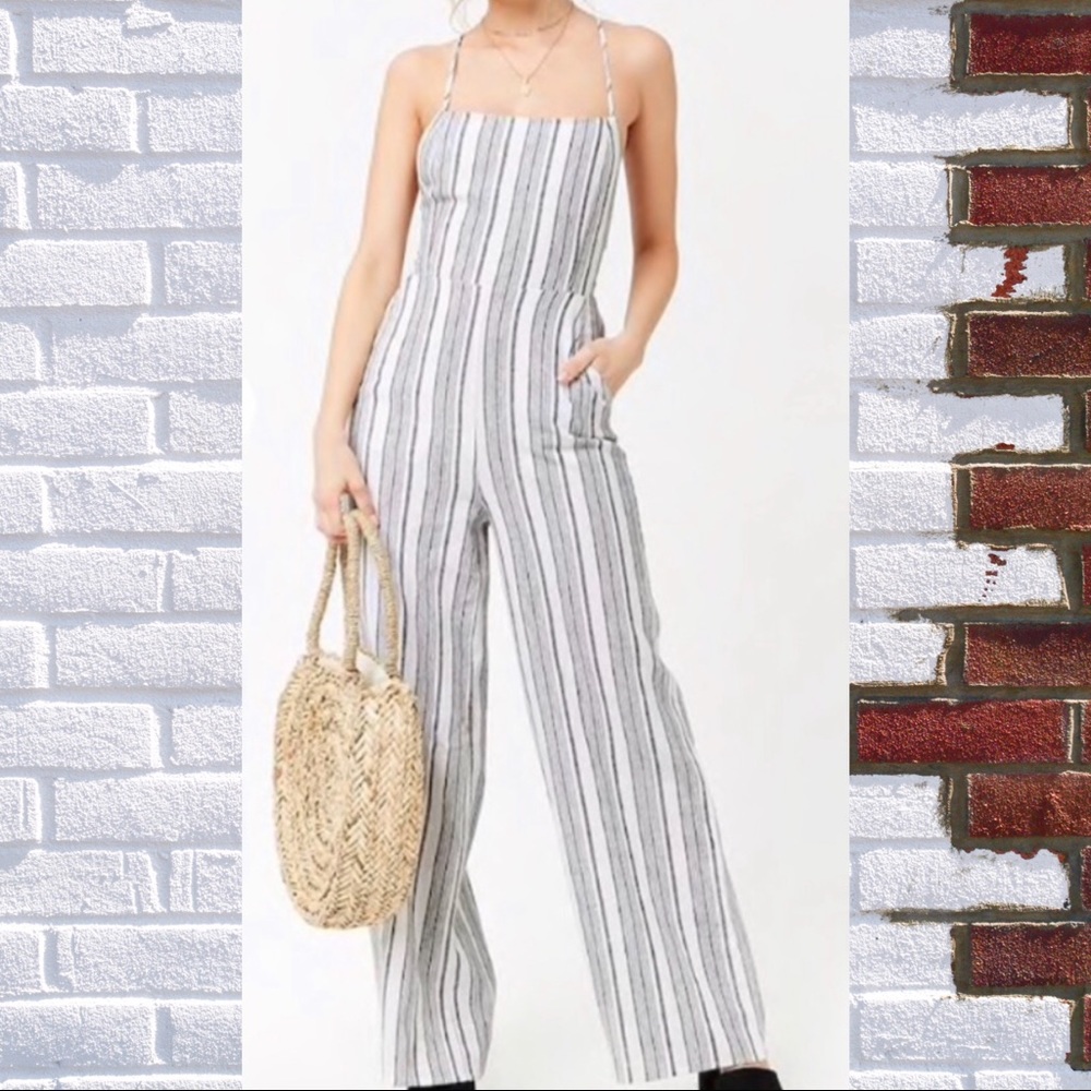 Forever21 Striped Jumpsuit